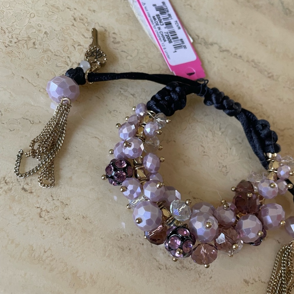 Betsey Johnson Purple Beaded Bracelet